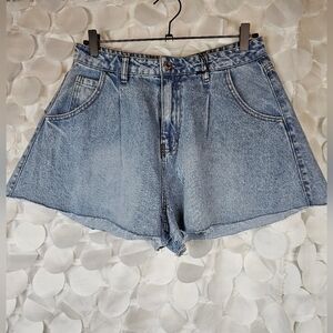Flowy Denim Shorts Casual High Waist Wide Leg Jeans Loose Various Sizes